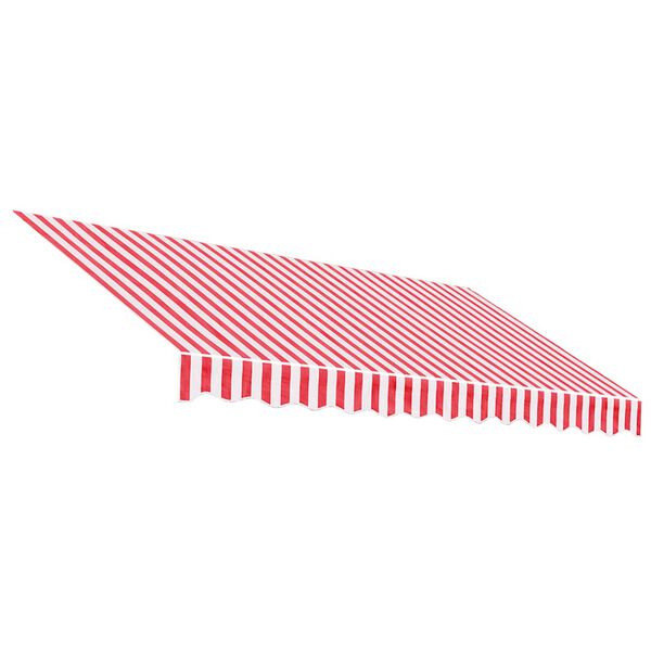 vidaXL Replacement Fabric for Awning Red and White Stripe 3x2.5 m