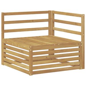 vidaXL Outdoor Corner Sofa Solid Acacia Wood White 83 x 83 x 73 cm