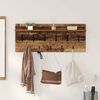 vidaXL Wall-Mounted Coat Rack with Shelf Old Wood 100 x 40 x 12 cm