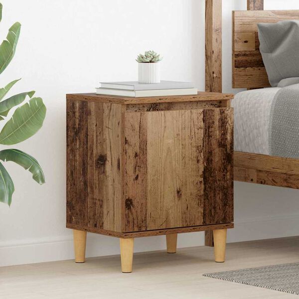 vidaXL Bedside Cabinet Old Wood 40 x 30 x 50 cm Engineered Wood