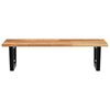 vidaXL Basin Shelf Wall Mounted Steel and Solid Wood Acacia