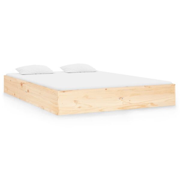 vidaXL Bed Frame without Mattress Solid Wood 120x190 cm Small Double Small Double