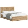 vidaXL Bed Frame with Storage and Headboard Artisan Oak 120 x 200 cm
