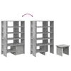vidaXL Shoe Cabinet with Shelf 2 pcs Concrete Grey Engineered Wood