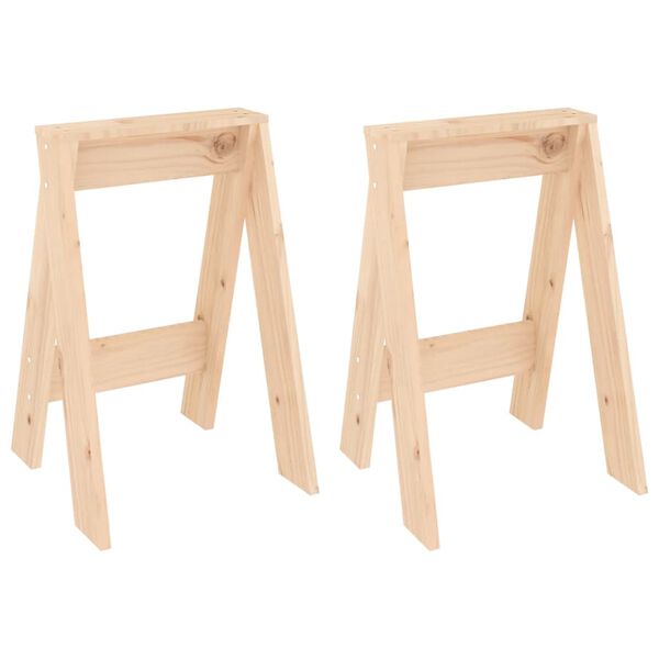 vidaXL Stools 2 pcs 40x40x60 cm Solid Wood Pine