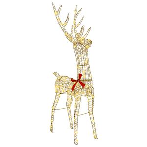 vidaXL 3D Christmas Reindeer LOVIISA 140 LEDs Warm White