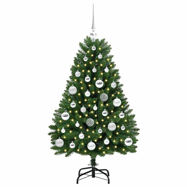 vidaXL Artificial Christmas Tree with Stand Green 120 cm PVC and Metal