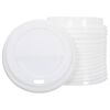 vidaXL Paper Coffee Cup Lids &Oslash;90 mm 12oz and 16oz 1000 pcs White Plastic