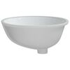 vidaXL Bathroom Sink White 47x39x21 cm Oval Ceramic