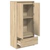 vidaXL Cabinet with Drawer Sonoma Oak 55.5x34x119.5 cm Engineered Wood