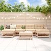 vidaXL 7 Piece Garden Lounge Set Solid Wood Pine