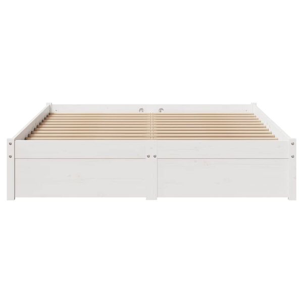 vidaXL Bed Frame without Mattress White 140x200 cm Solid Wood Pine