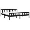 vidaXL Bed Frame without Mattress Black Solid Wood 160x200 cm