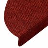 vidaXL Stair Mats Self-adhesive 10 pcs 56x17x3 cm Bordeaux Red Half Round