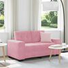 vidaXL Sofa 120cm Pink Poly velvet