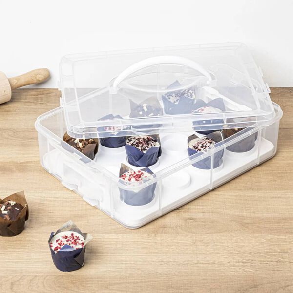 HI Storage Box for 12 pcs Cupcakes 6 L Transparent