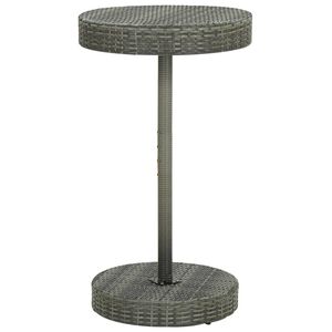 vidaXL Garden Table | Grey | PE rattan, powder-coated steel | Medium | Durable