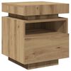 vidaXL Bedside Cabinets with LED Lights 2 pcs Artisan Oak 40x39x48.5 cm