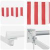 vidaXL Retractable Awning Red and white 450 x 300 cm Fabric