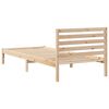 vidaXL Bed Frame with Headboard Brown 90 x 220 cm Solid Pine Wood