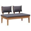 vidaXL Garden Sofa Set 5 pcs Brown and Grey