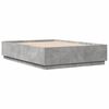 vidaXL Bed Frame with LED without Mattress Concrete Grey 150x200 cm King Size