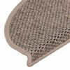 vidaXL Stair Mats Self-adhesive Sisal-Look 15 pcs 65x21x4 cm Dark Beige