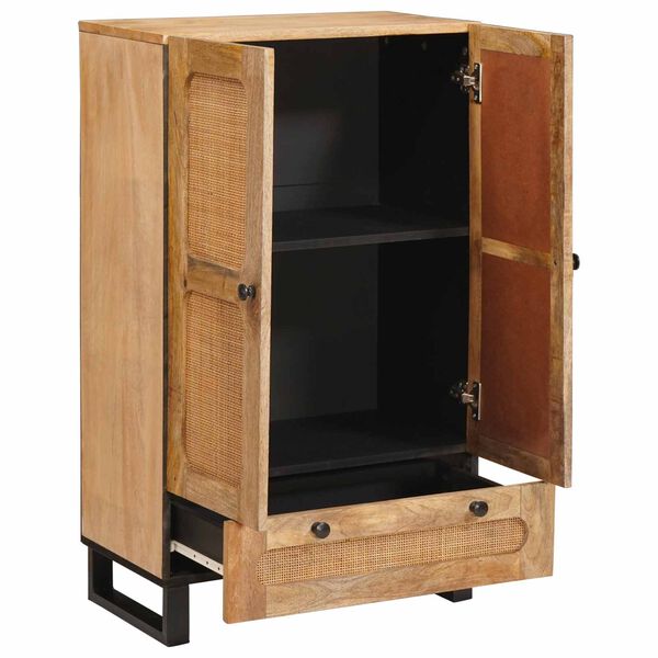 vidaXL Highboard with Drawer Brown 40 x 33 x 110 cm Solid Mango Wood
