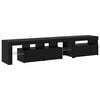vidaXL TV Cabinet 2 pcs Black Oak 200 x 36.5 x 40 cm Engineered Wood