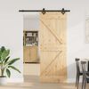 vidaXL Sliding Door with Hardware Set 80x210 cm Solid Wood Pine
