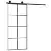 vidaXL Sliding Door with Hardware Set 90x205 cm ESG Glass&Aluminium