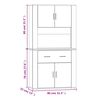vidaXL Highboard Smoked Oak Engineered Wood