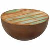 vidaXL Coffee Table Bowl-shaped with Steel Base Solid Reclaimed Wood