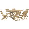 vidaXL 7 Piece Garden Dining Set Solid Wood Acacia
