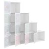 vidaXL Cube Storage Cabinet for Kids with 10 Cubes White PP
