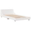 vidaXL Bed Frame without Mattress White 75x190 cm Small Single Solid Wood Pine