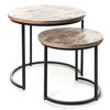 Rousseau 2 Piece Side Table Set Linus Mangolia Wood