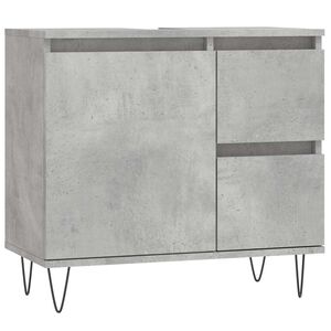 vidaXL Bathroom Cabinet Concrete Grey 65x33x60 cm Engineered Wood