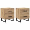 vidaXL Bedside Cabinet with Drawer 2 pcs Artisan Oak 40 x 35 x 47.5 cm