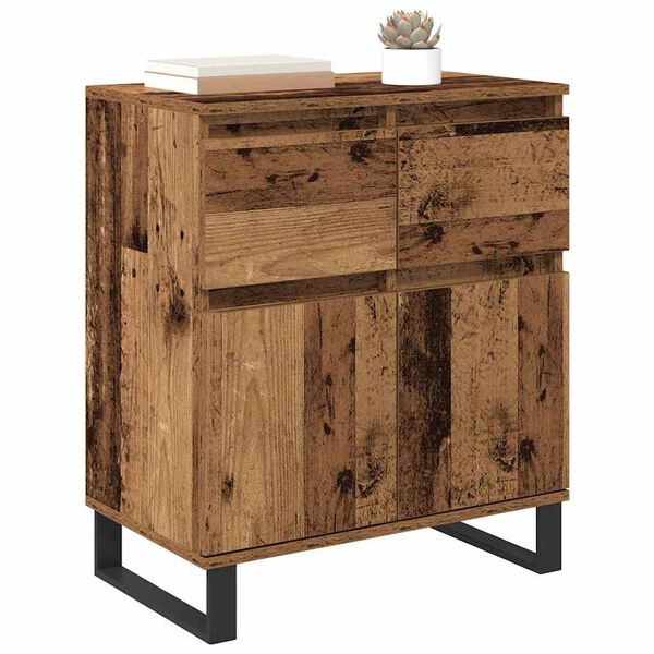 vidaXL Sideboard Old Wood 60 x 35 x 70 cm Engineered Wood and Iron
