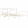 vidaXL Bed Frame without Mattress White Super King Size Solid Wood
