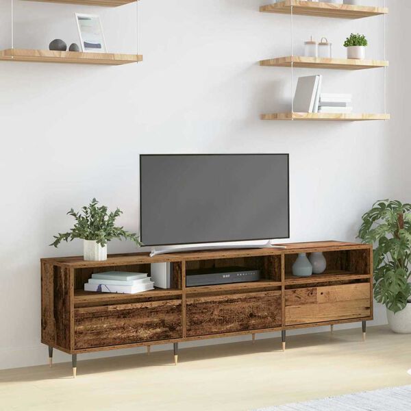vidaXL TV Cabinet Old Wood 150 x 30 x 45 cm Engineered Wood
