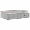 vidaXL Storage Bed Frame Grey Sonoma 90 cm Engineered Wood