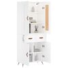 vidaXL Highboard White 69.5x34x180 cm Engineered Wood