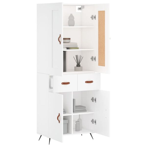 vidaXL Highboard White 69.5x34x180 cm Engineered Wood