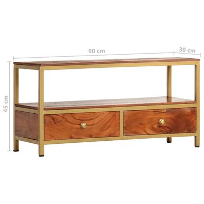 vidaXL Sideboard 90x30x45 cm Solid Acacia Wood