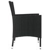 vidaXL Garden Chairs with Cushions 2 pcs Black Poly Rattan (UK/IE/FI/NO only)