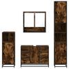 vidaXL 4&nbsp;Piece Bathroom Furniture Set&nbsp;Smoked Oak Engineered Wood