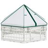 vidaXL 6 Panel Dog Playpen 122 x 106.5 x 82 cm Plastic White Foldable