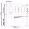 vidaXL Metal Replace Headboard Black 100 cm
